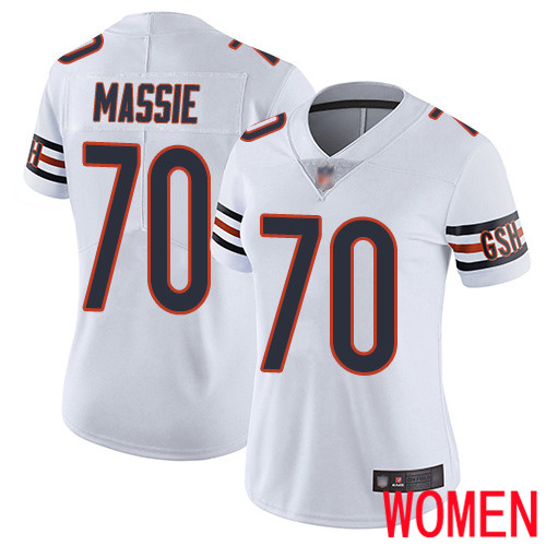 Chicago Bears Limited White Women Bobby Massie Road Jersey NFL Football #70 Vapor Untouchable